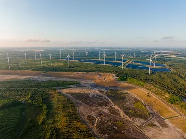 Ehemaliger Tagebau wird zu grünen Energie-Feld